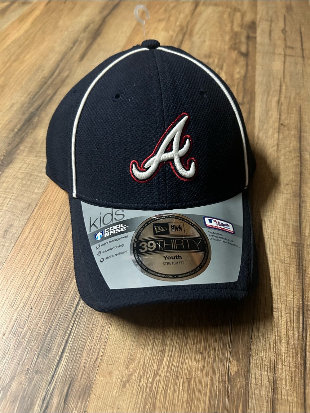 New Era Child Youth Size Atlanta Braves Baseball Cap Fitted, One Size Fits Most